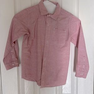Boys Long Sleeve Pink Button Up 5T